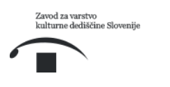 JAVNI ZAVOD REPUBLIKE SLOVENIJE ZA VARSTVO KULTURNE DEDIŠČINE, P.P. 338 logo